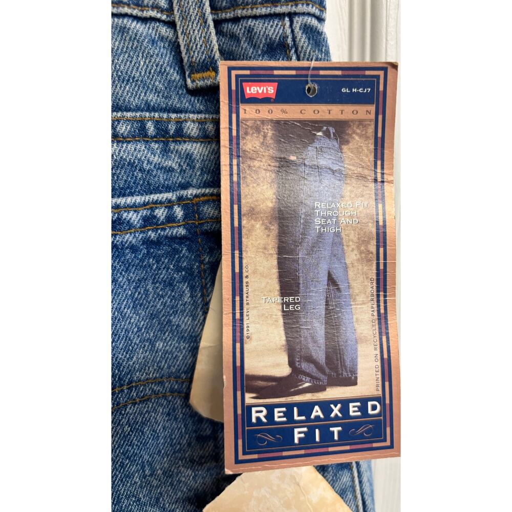 Levi’s 550 Relaxed Fit Jeans Made in USA Vintage W38 L30 Tapered Leg Blue New - Picture 8 of 13